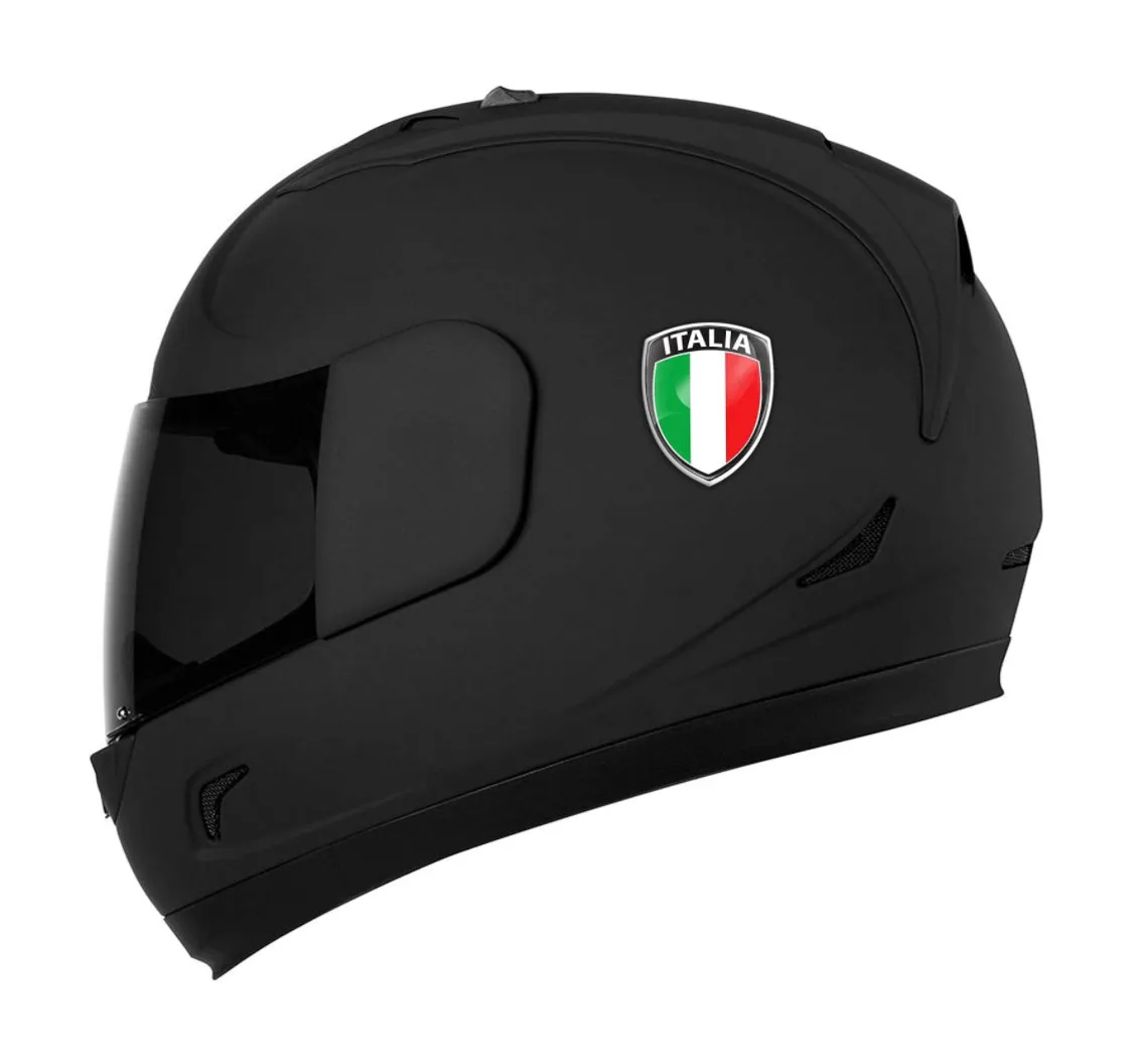 Biomar Labs 3D Domed Silicone Stickers Decals Car Motorcycle National Italy Italian Flag F 148