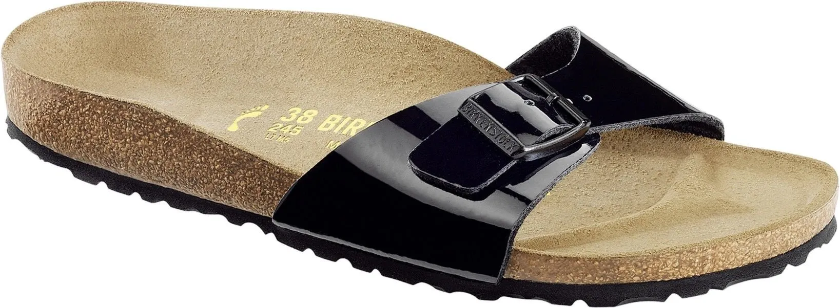 Birkenstock Madrid Black Patent Birko-Flor