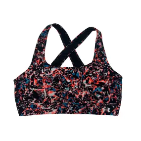 BLACK & RED UNDER ARMOUR ATHLETIC BRA, Size L