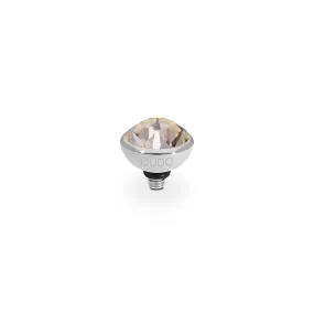 Bottone Silver and Silk Crystal Ring Gem Top, 10mm