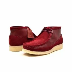 British Walkers Walker 100 Wallabee Boots Men's Burgundy Suede and Leather