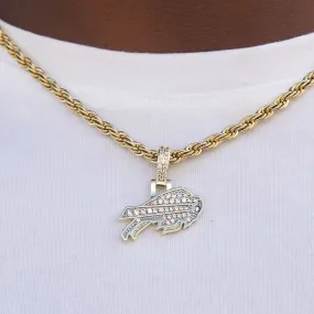 Buffalo Bills Micro Logo Pendant - Yellow Gold