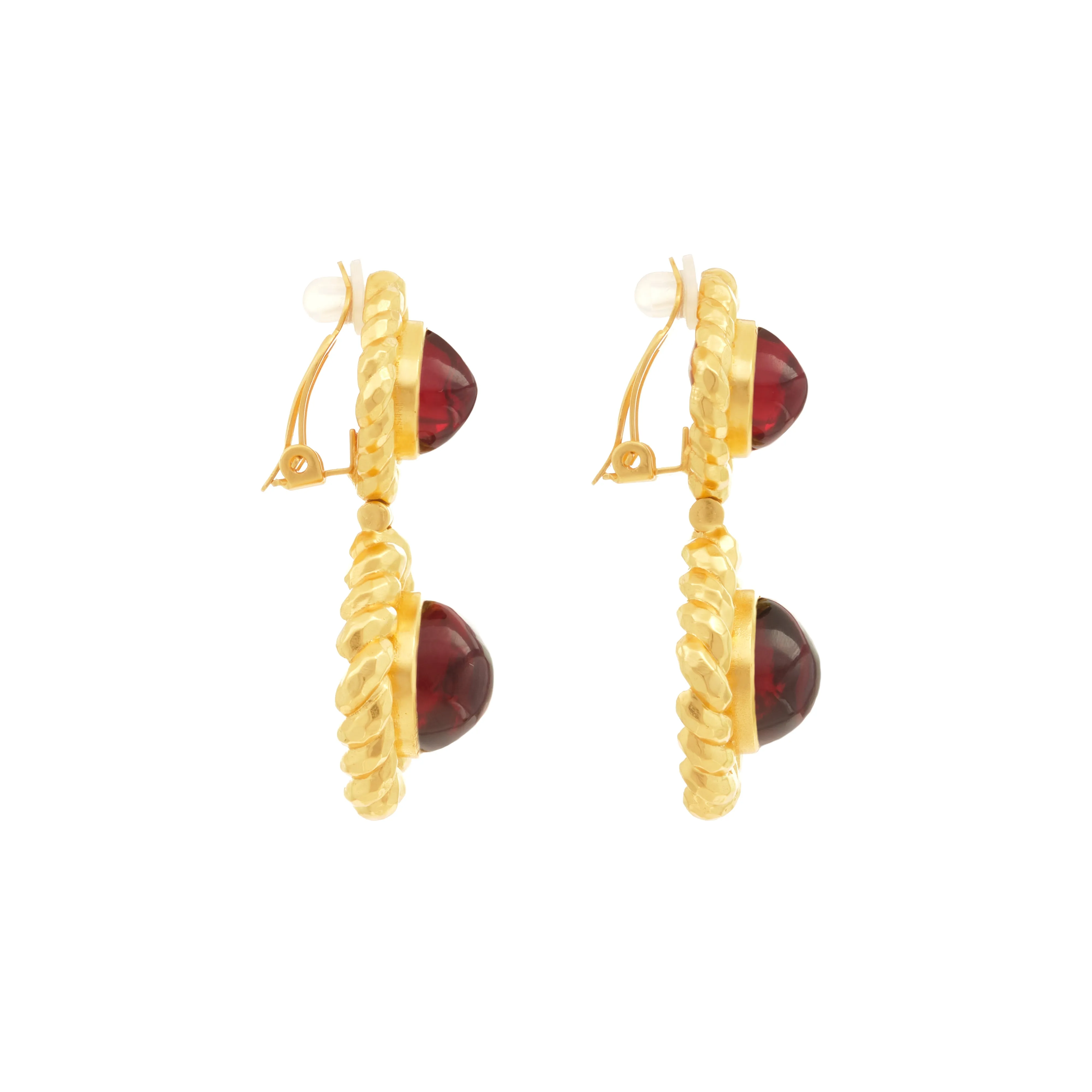 Carlotta Earrings Ruby Quartz