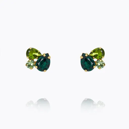 Caroline Svedbom Alisia Earrings- Gold Green Combo