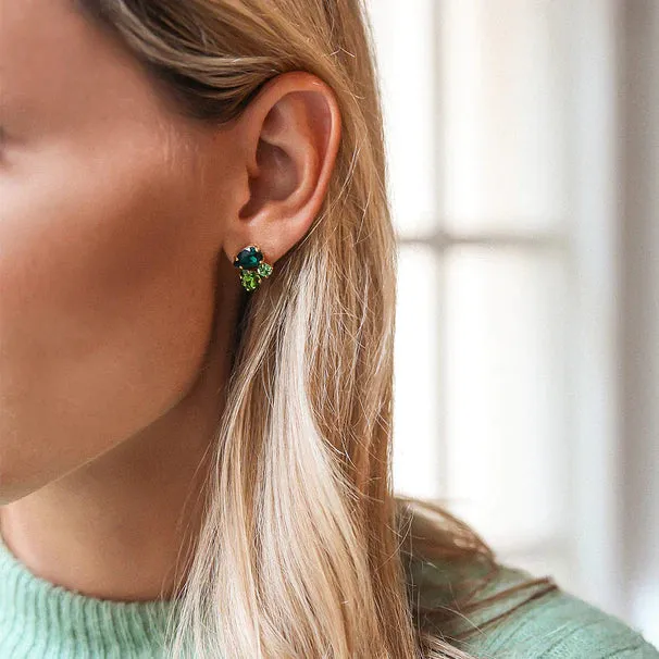 Caroline Svedbom Alisia Earrings- Gold Green Combo