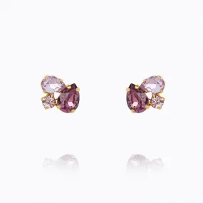 Caroline Svedbom Alisia Earrings- Gold Violet Combo