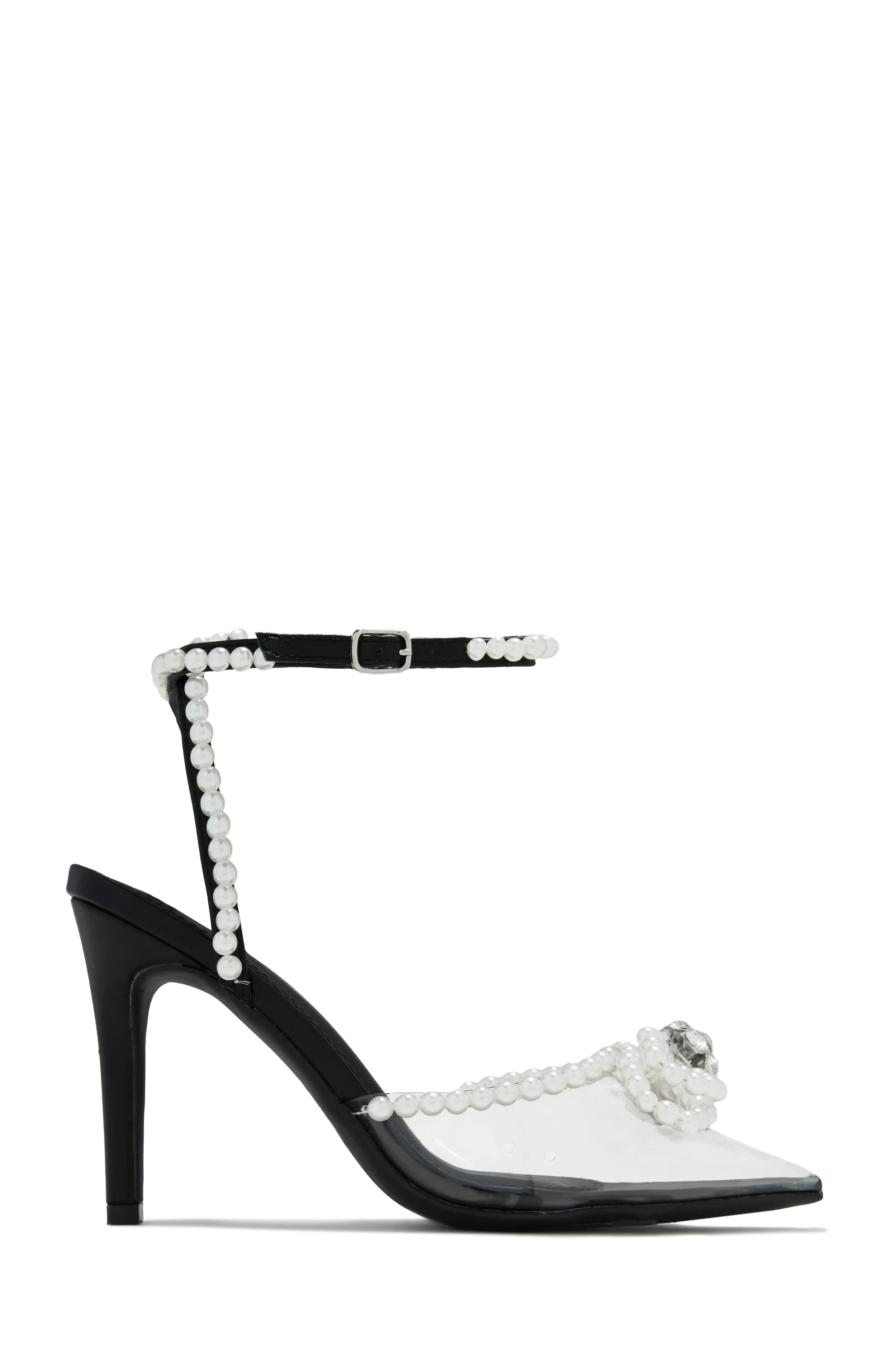 Catheryn Faux Pearl Heels - White