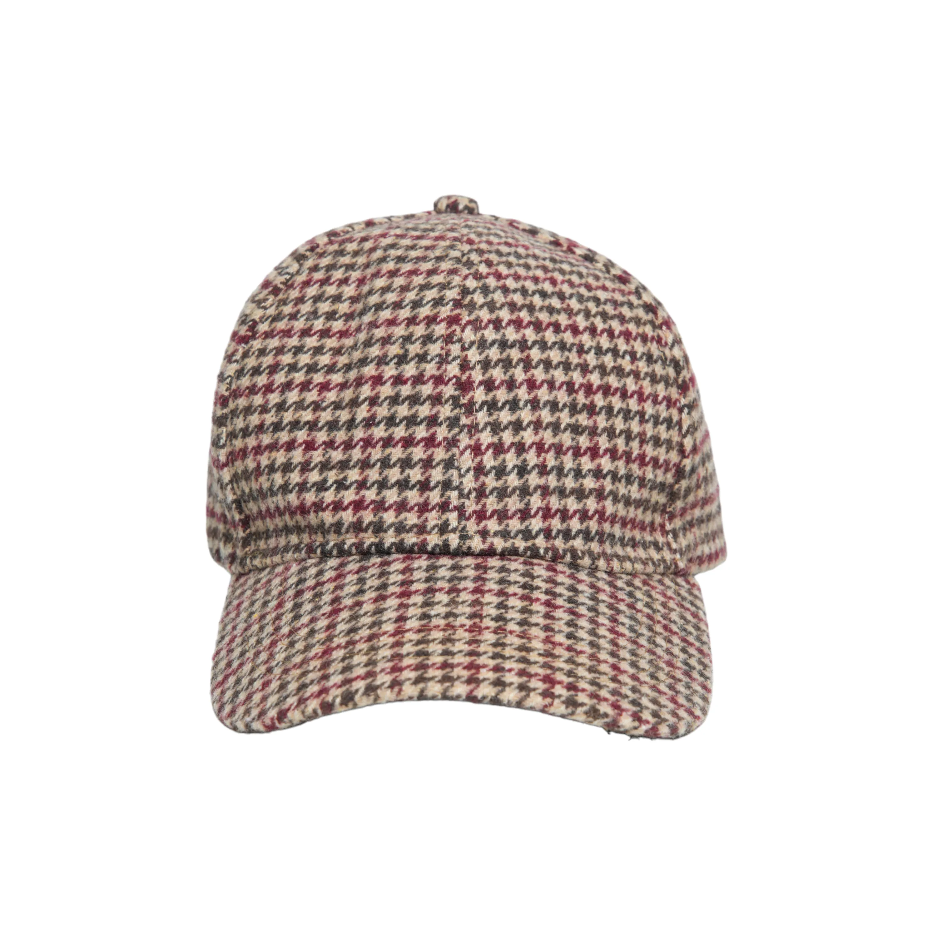 Chokore Autumn Herringbone Pattern Baseball Cap (Brick Red)