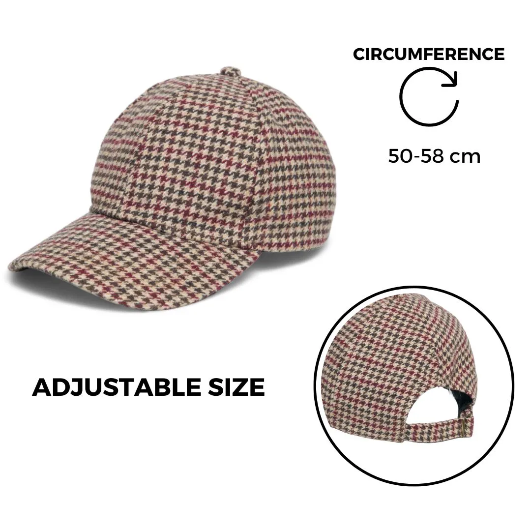 Chokore Autumn Herringbone Pattern Baseball Cap (Brick Red)