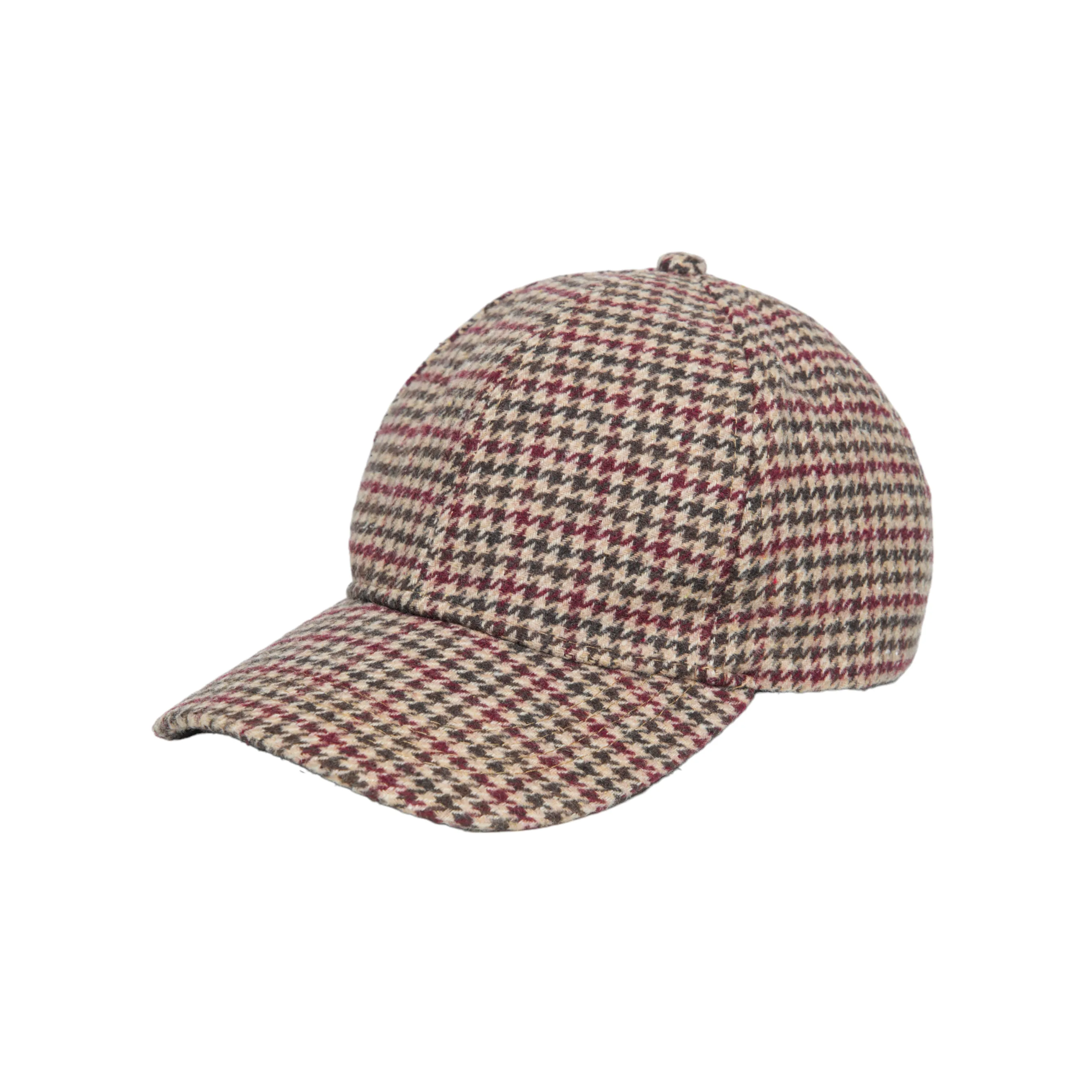 Chokore Autumn Herringbone Pattern Baseball Cap (Brick Red)