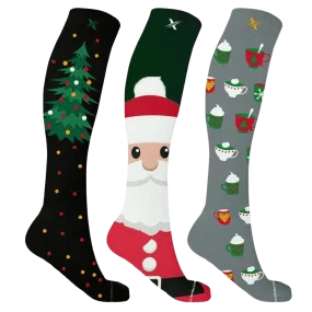 Christmas Parties Compression Socks (3-Pairs)