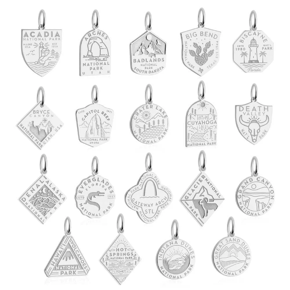 Crater Lake National Park Charm, Silver