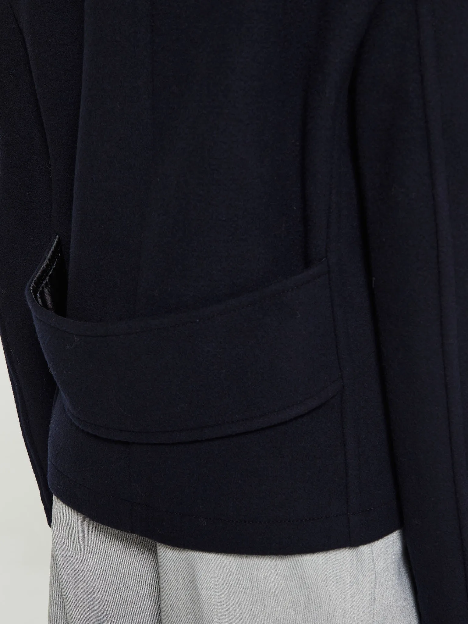 Cropped Peacoat in Navy