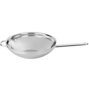 Demeyere 5.8-qt Stainless Steel Flat Bottom Wok with Helper Handle