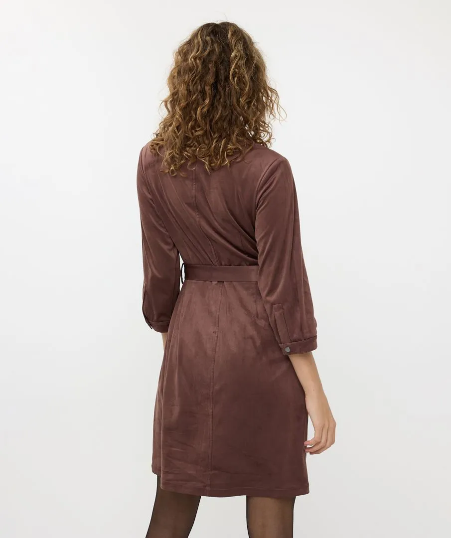 Esqualo Chocolate Suedien Dress