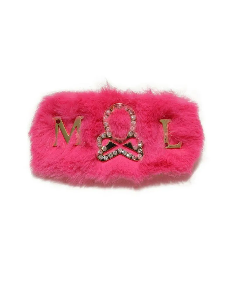 Ever faux fur Barrette PINK