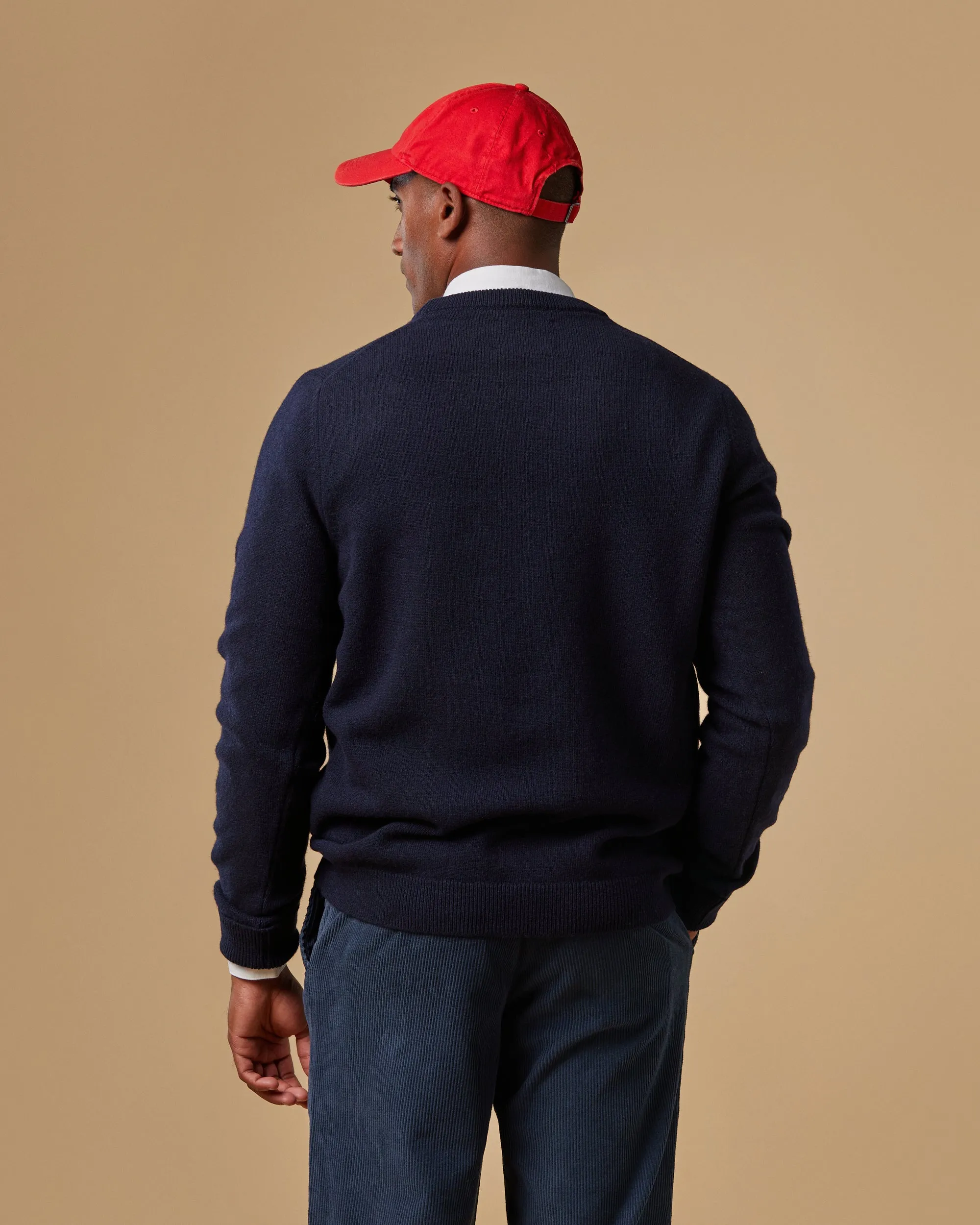 Extrafine Merino Wool Crew Neck - Navy