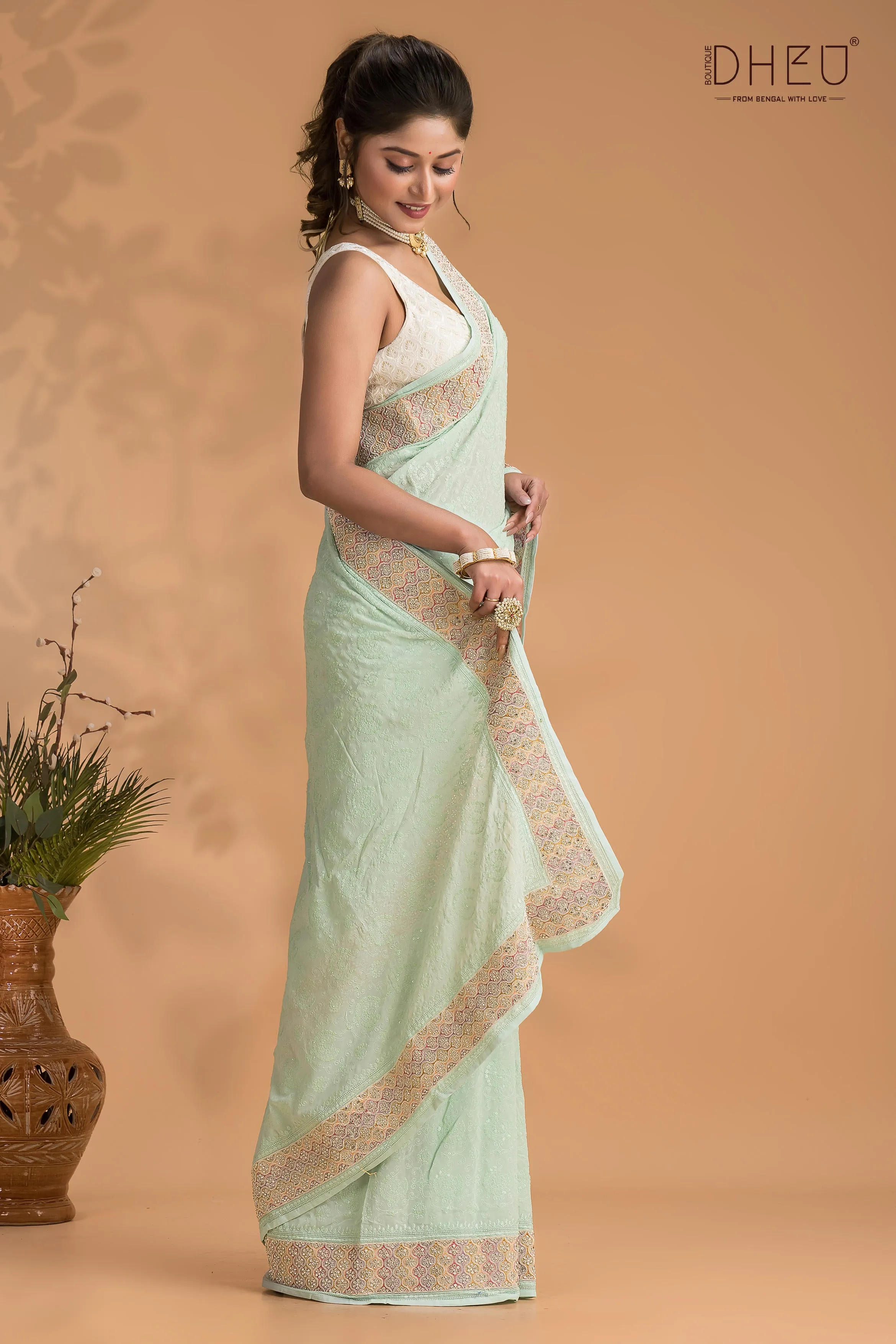 Glory Lily - Exclusive Chiffon Georgette Saree