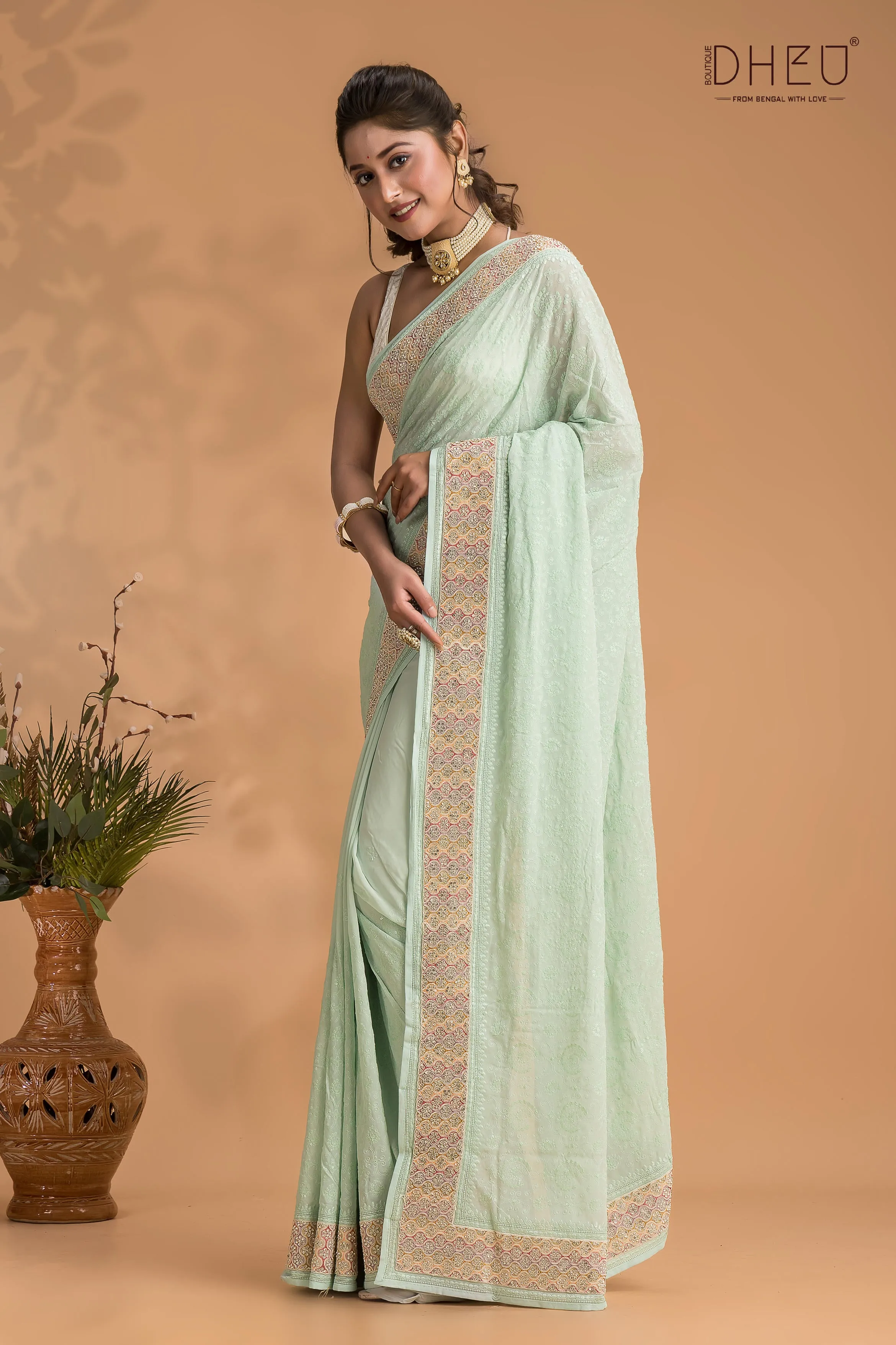 Glory Lily - Exclusive Chiffon Georgette Saree