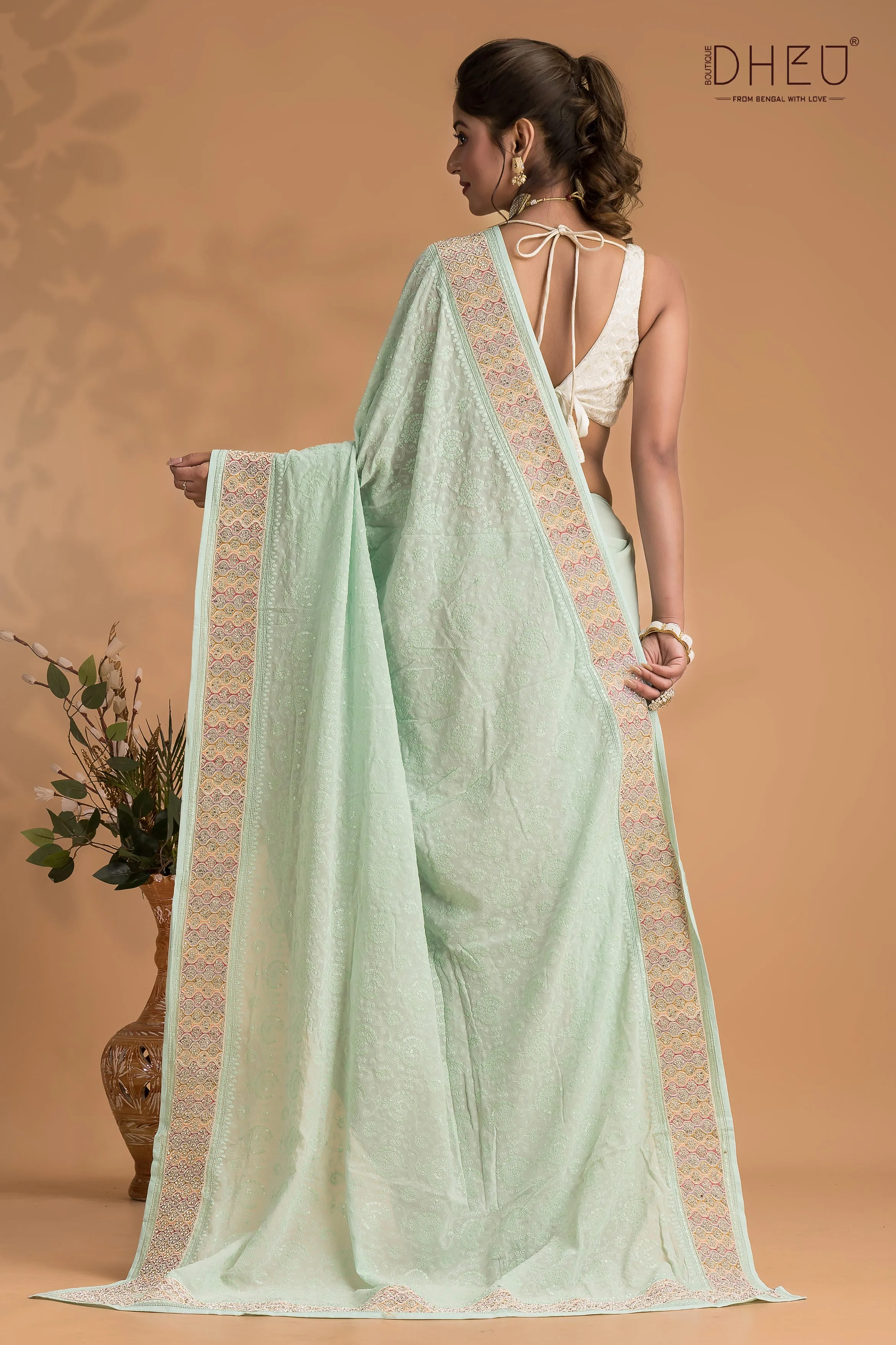 Glory Lily - Exclusive Chiffon Georgette Saree