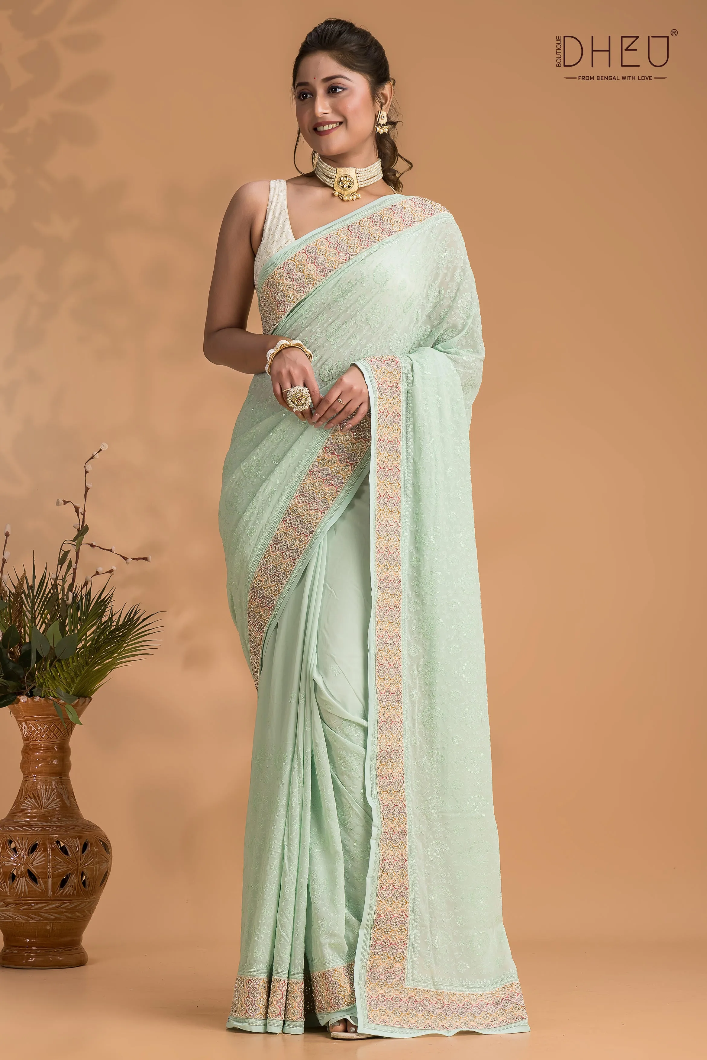 Glory Lily - Exclusive Chiffon Georgette Saree