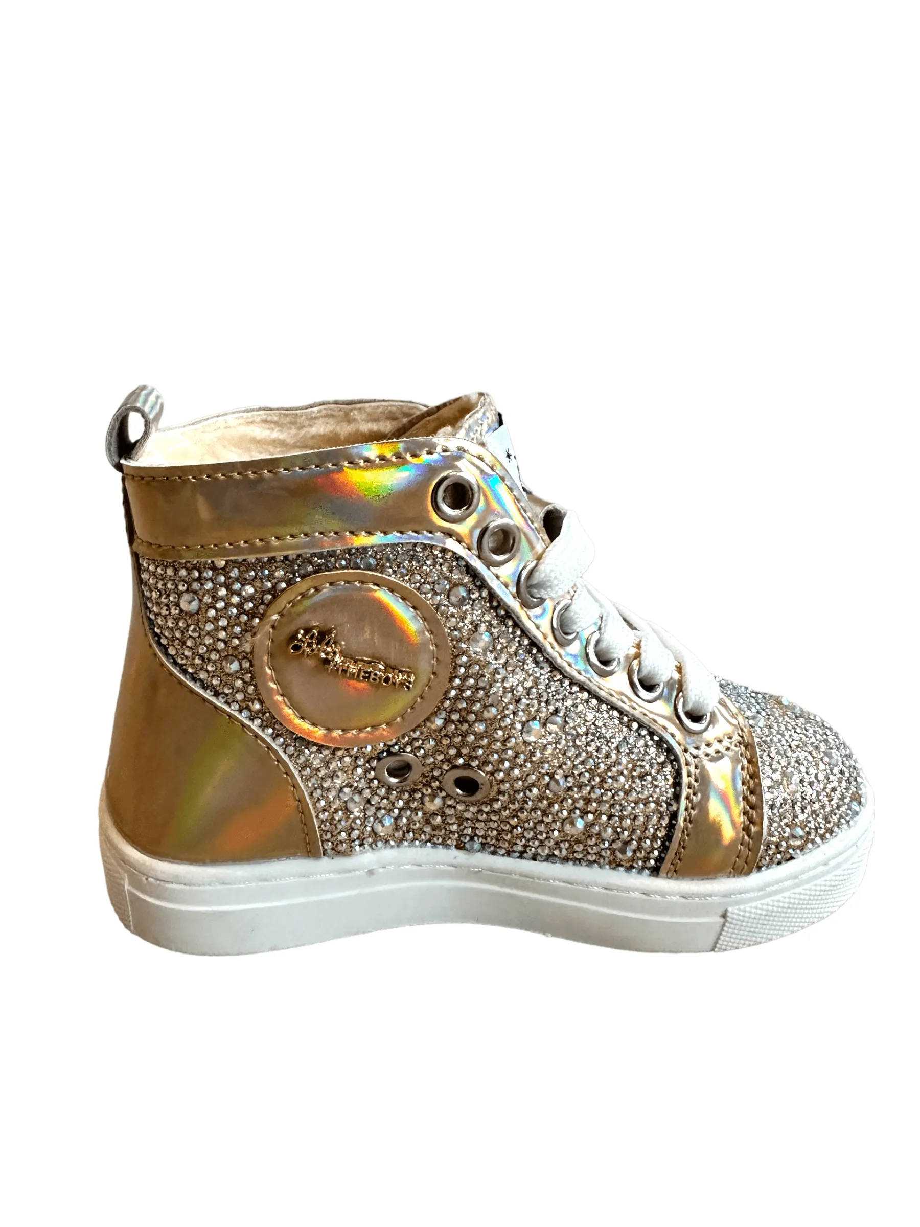 Gold Crystal Hologram Hightops