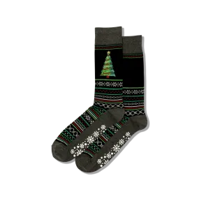 HOTSOX Men's Christmas Tree Non-Skid Crew Sock