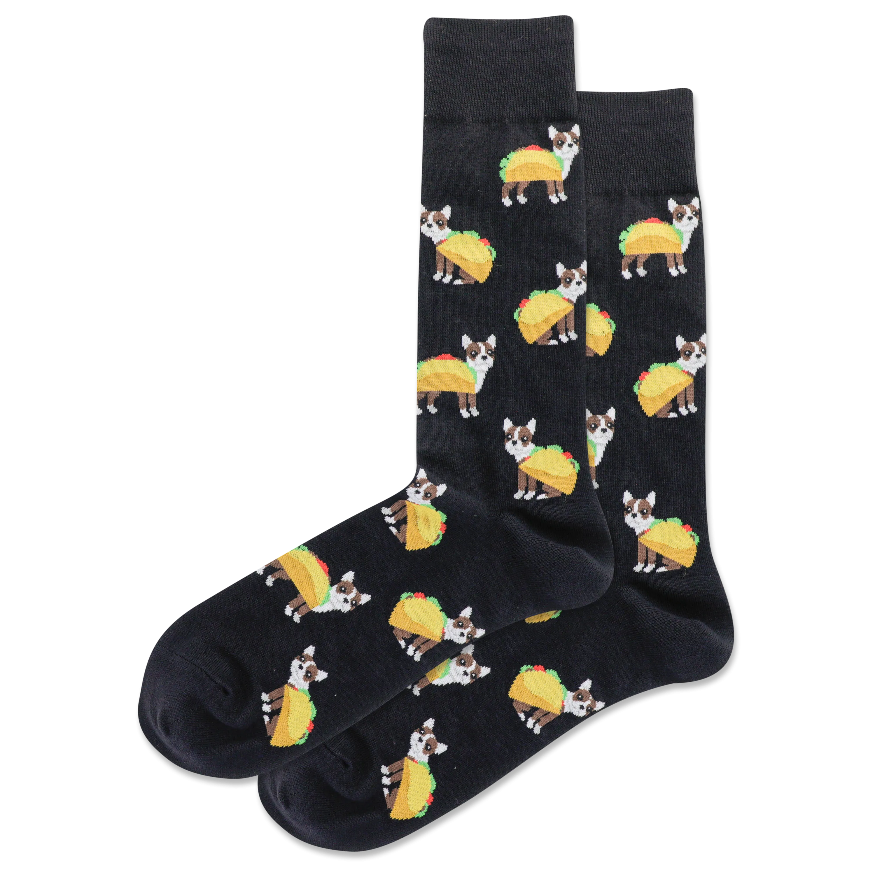 HOTSOX Men's Taco Terrier Crew Socks