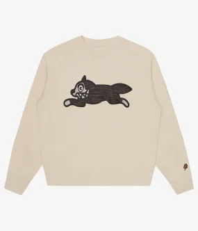 Ice Cream Woodgrain Running Dog Crewneck