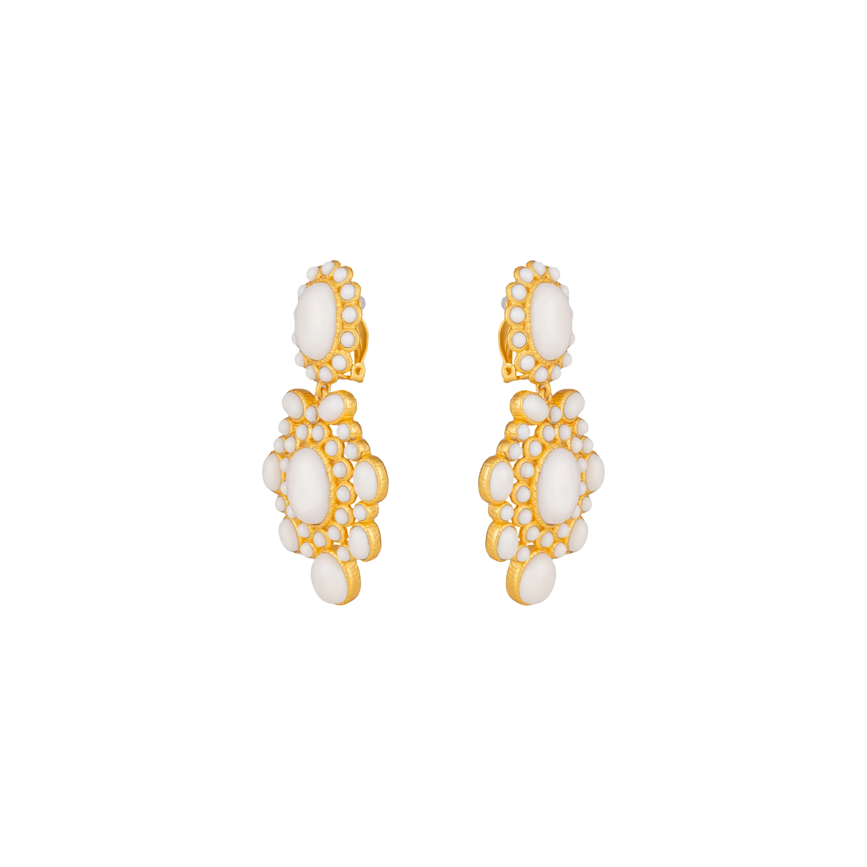 Isola Earrings White Stone