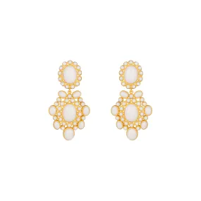 Isola Earrings White Stone