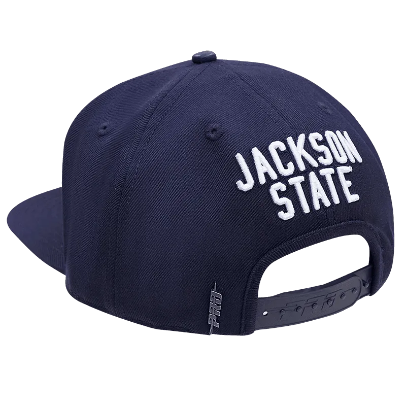 JACKSON STATE UNIVERSITY CLASSIC UNISEX STACKED LOGO WOOL SNAPBACK (MIDNIGHT NAVY)