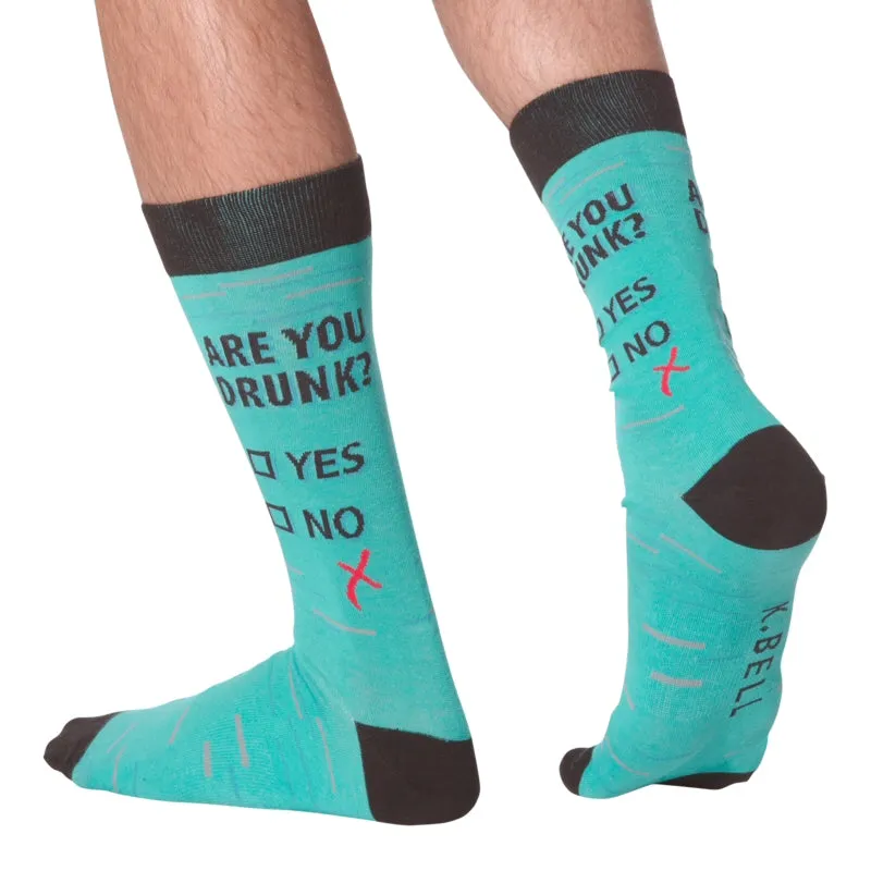 K Bell Mens Not Drunk Sock