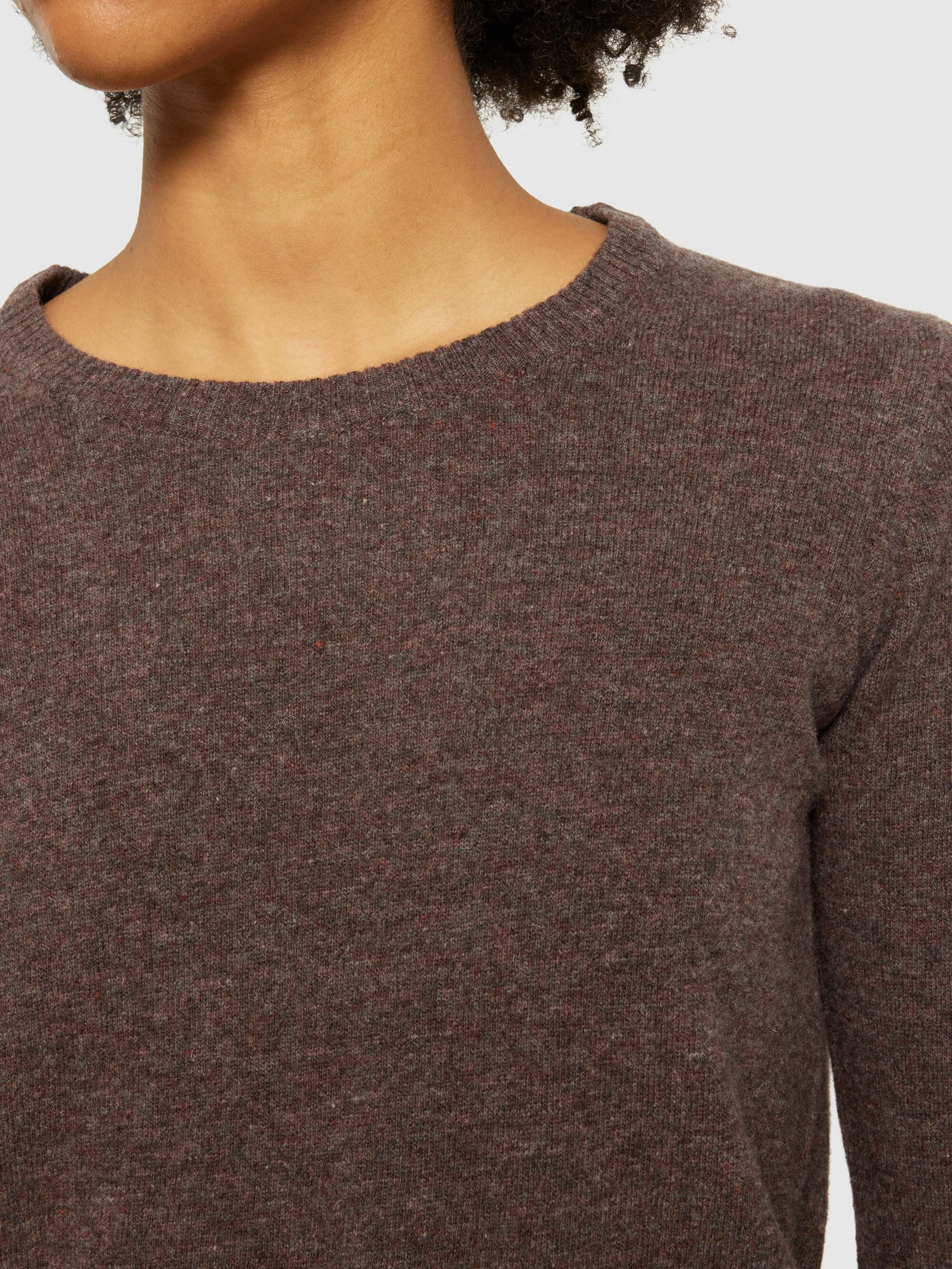 Lambswool crew neck - Demitasse (brown)