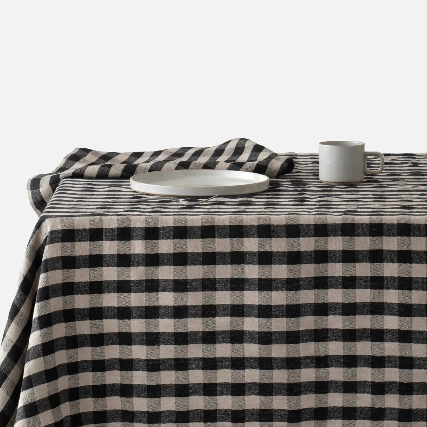 Linen Check Tablecloth