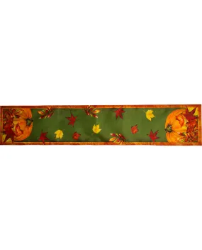 Maple Leaves & Pumpkin Table Runner