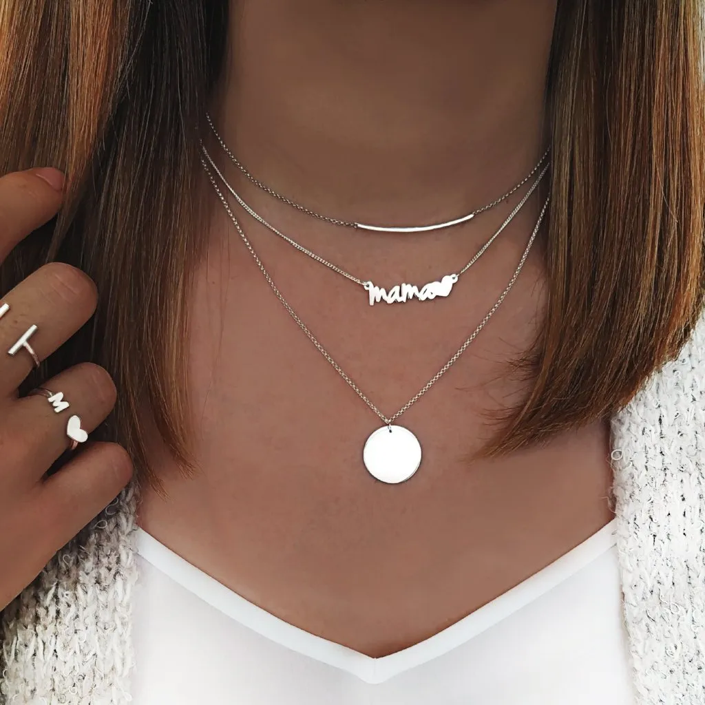 Medallion Silver Necklace