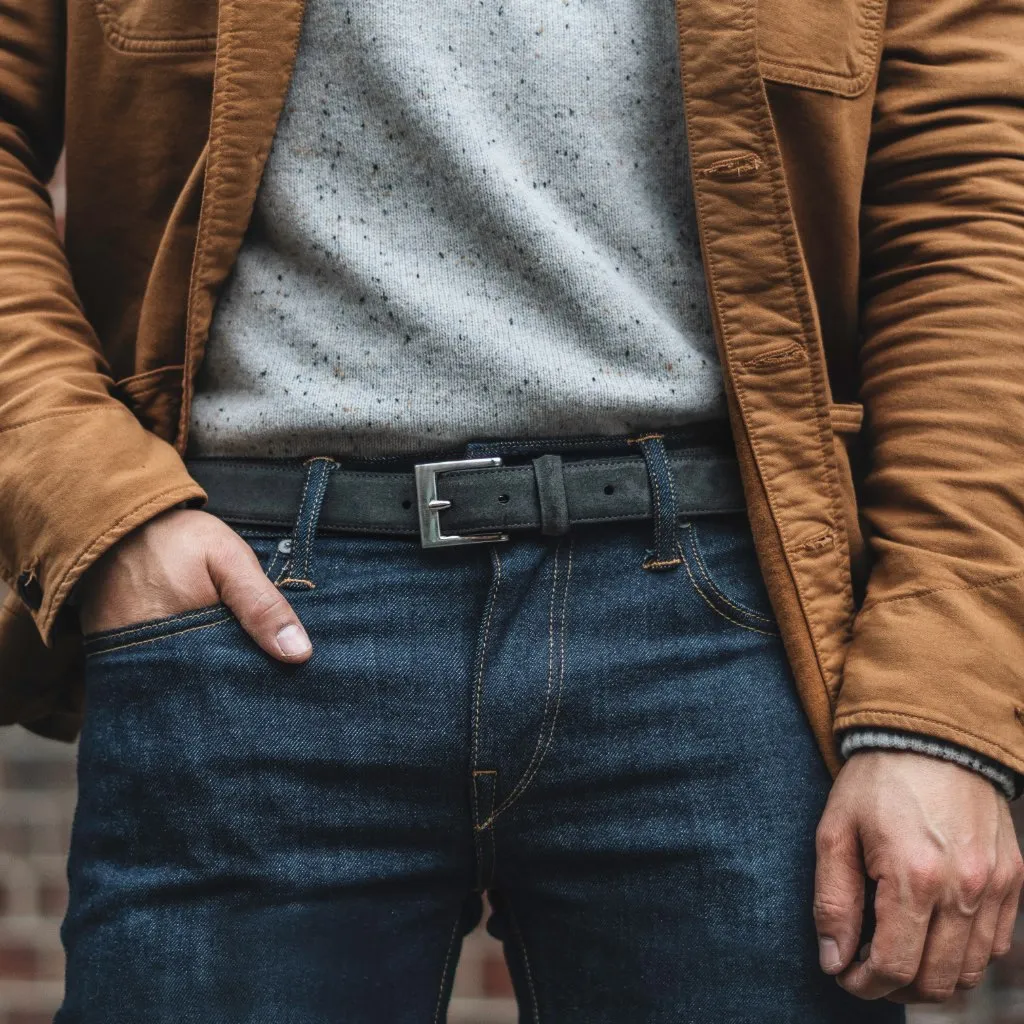 Men's Classic Leather Belt | Shadow Grey