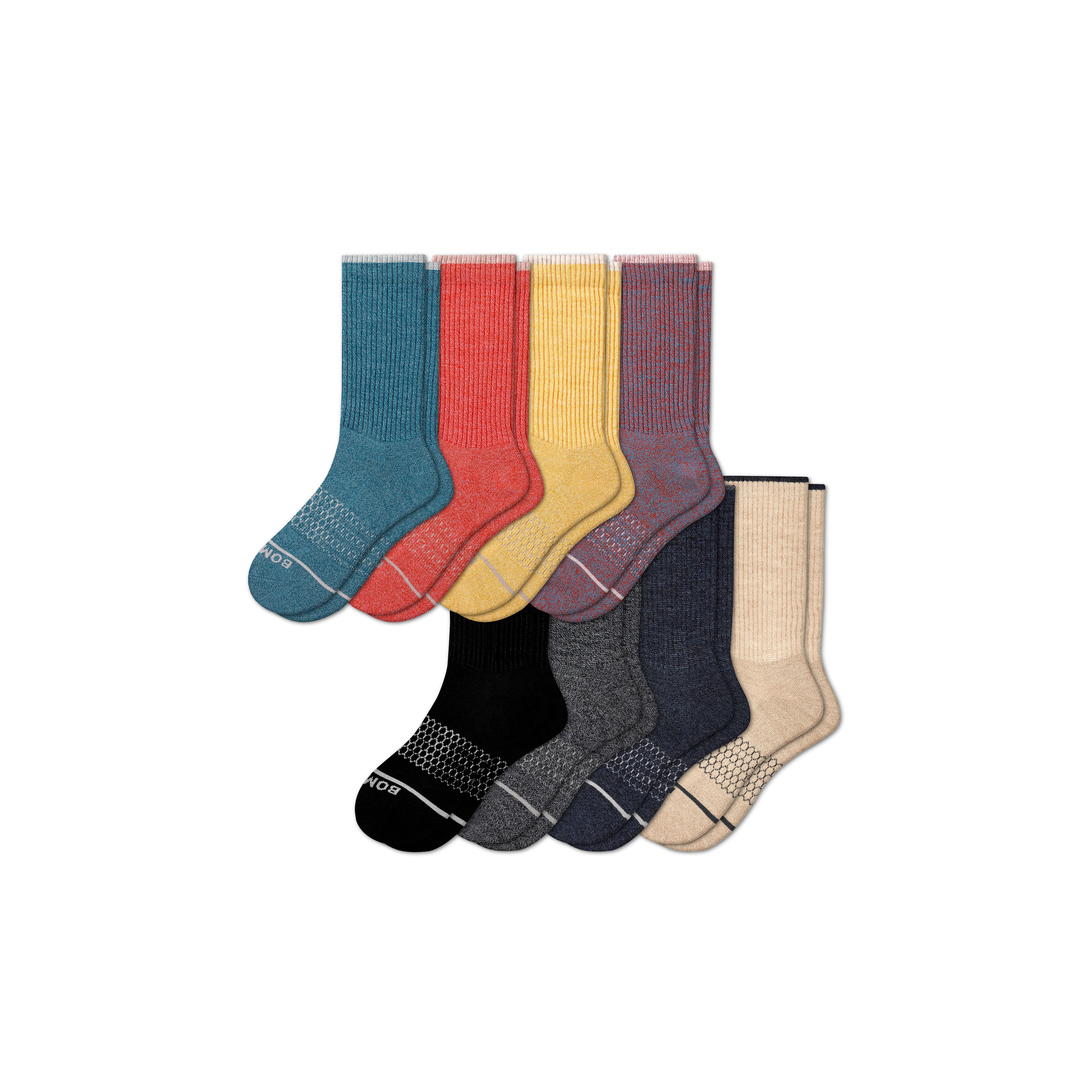 Men's Merino Wool Calf Sock 8-Pack