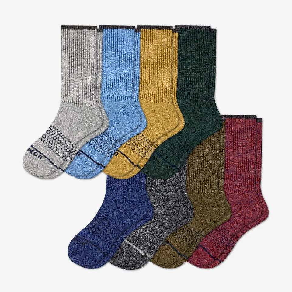 Men's Merino Wool Calf Sock 8-Pack