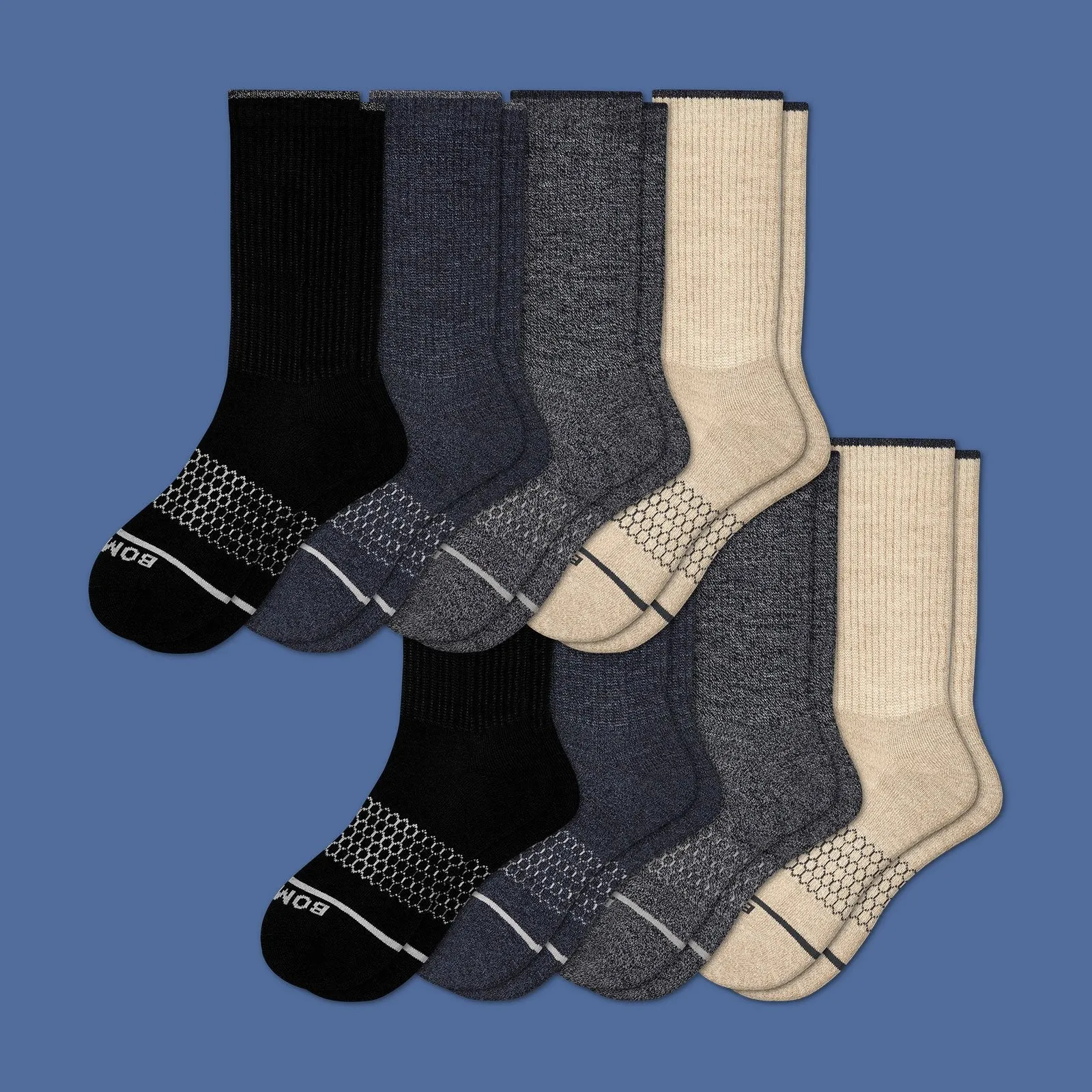 Men's Merino Wool Calf Sock 8-Pack