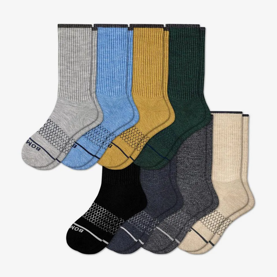 Men's Merino Wool Calf Sock 8-Pack