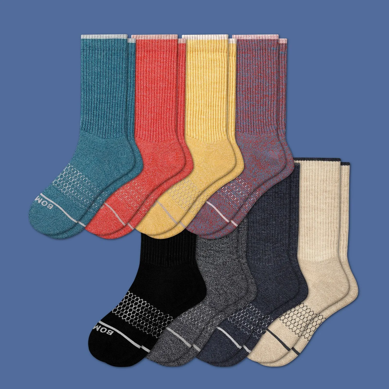 Men's Merino Wool Calf Sock 8-Pack