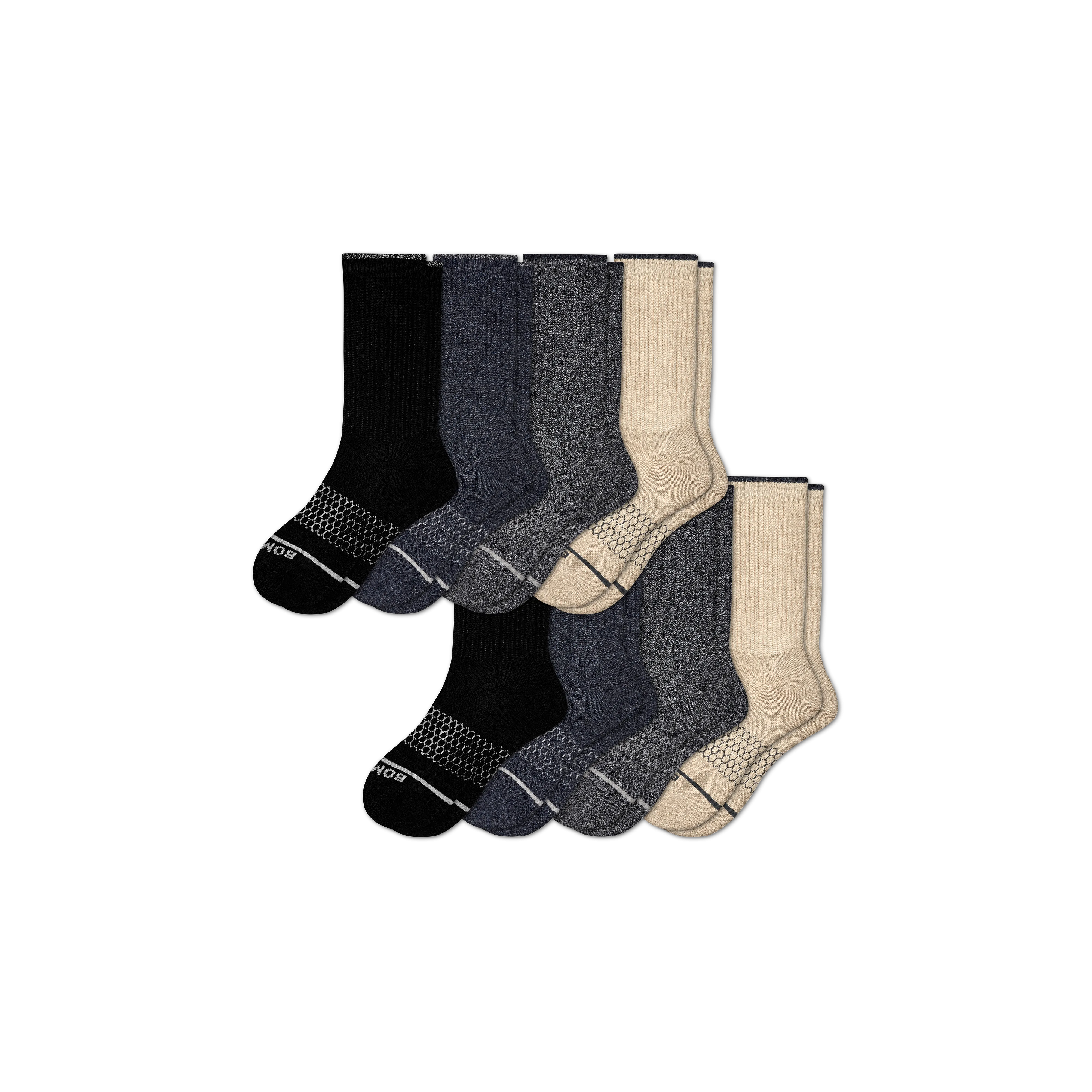 Men's Merino Wool Calf Sock 8-Pack