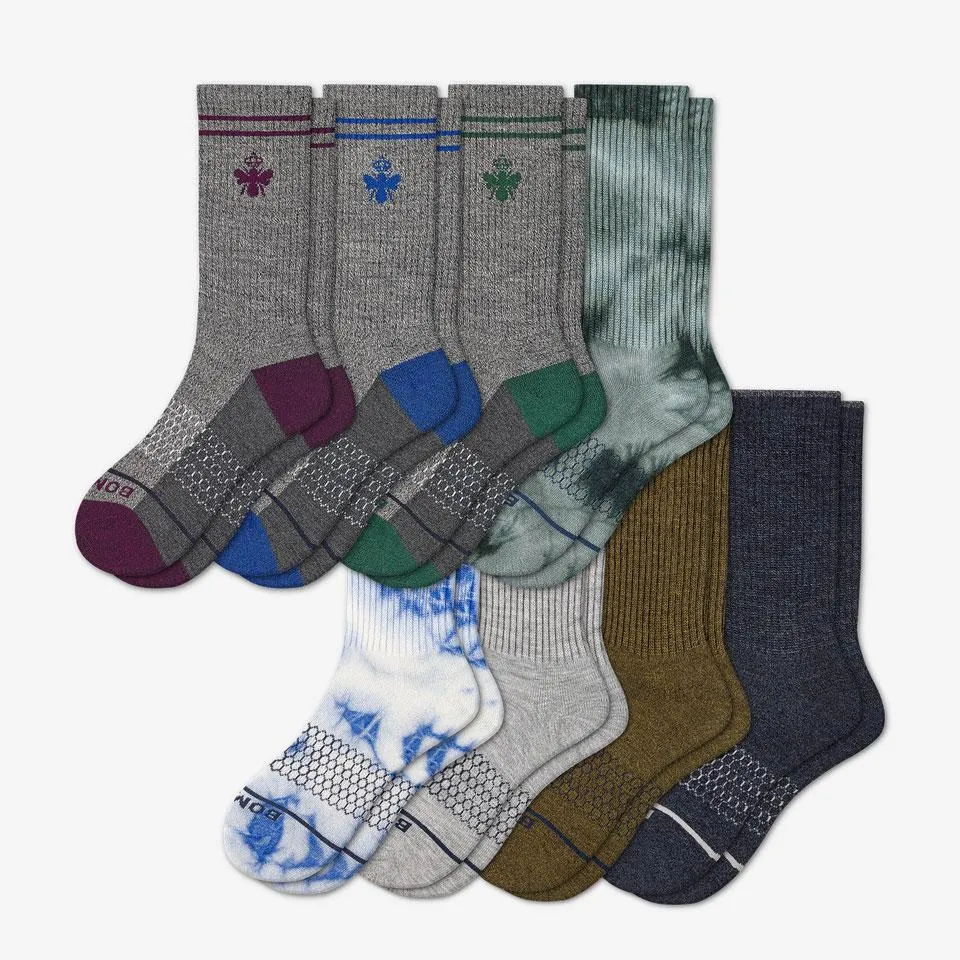 Men's Merino Wool Calf Sock 8-Pack