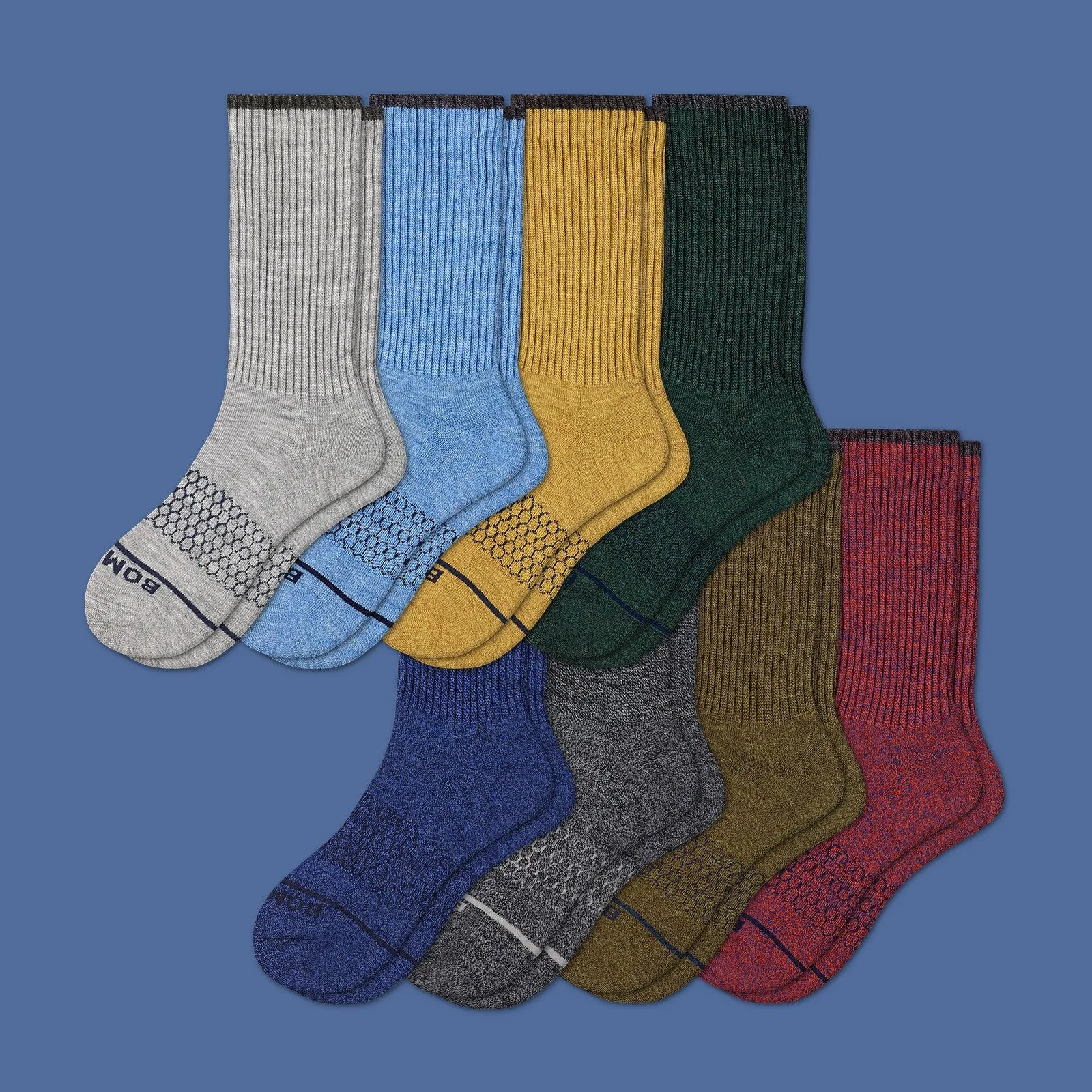 Men's Merino Wool Calf Sock 8-Pack