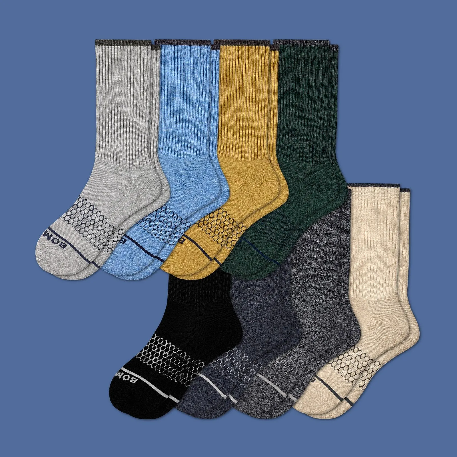 Men's Merino Wool Calf Sock 8-Pack