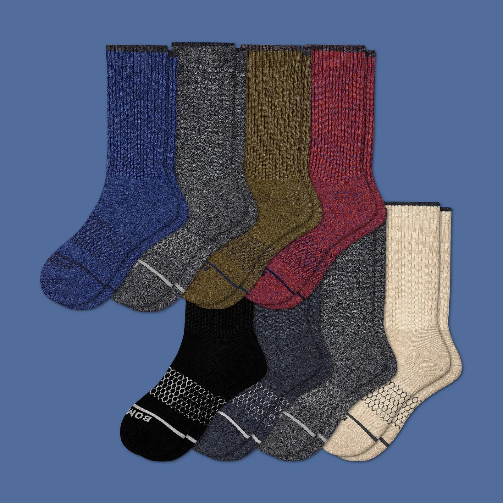 Men's Merino Wool Calf Sock 8-Pack