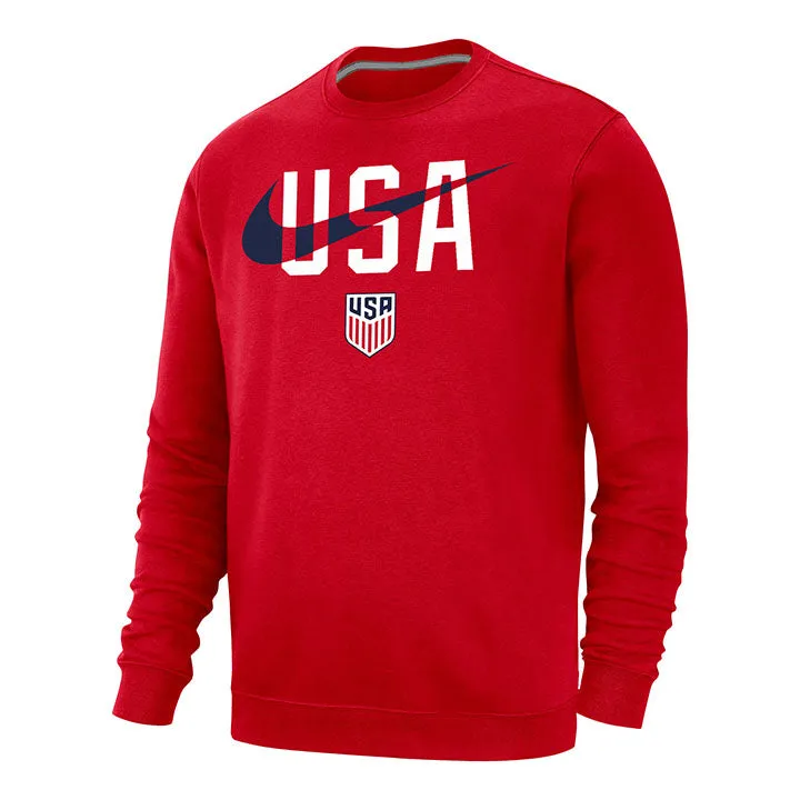 Men's Nike USMNT USA Swoosh Red Crew