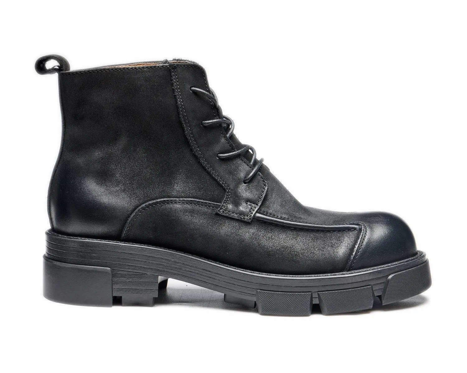 Men's Retro High-Top Work Boots | Thick Sole Soft Leather Motorcycle